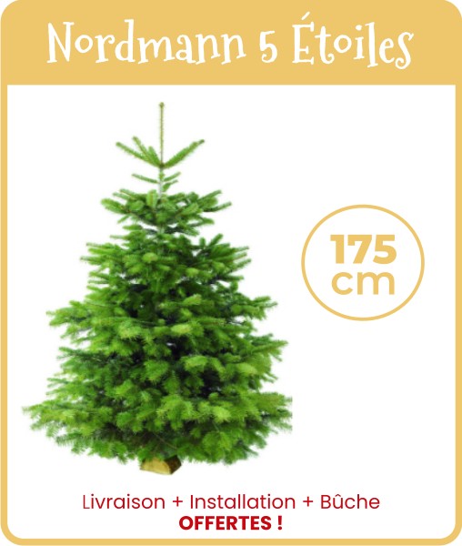 Livraison sapin de Noël Nordmann 5 Étoiles 175 cm