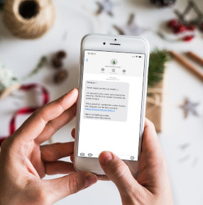 Nos clients recoivent 3 sms pour vous prévenir de l'arriver de votre sapin de Noël